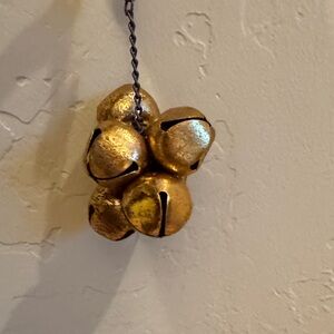Pottery Barn Gold Jingle Bell Cluster Ornament